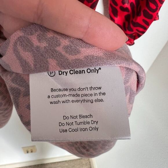 NWOT Fame & Partners Red Leopard Print Long Sleeve Mini Dress - Picture 7 of 8